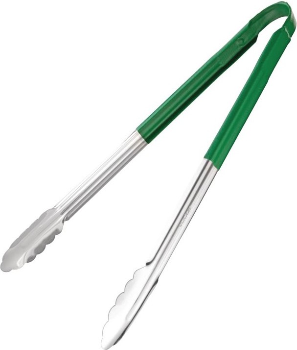  Vogue Colour Coded Serving Tong Green 405mm 