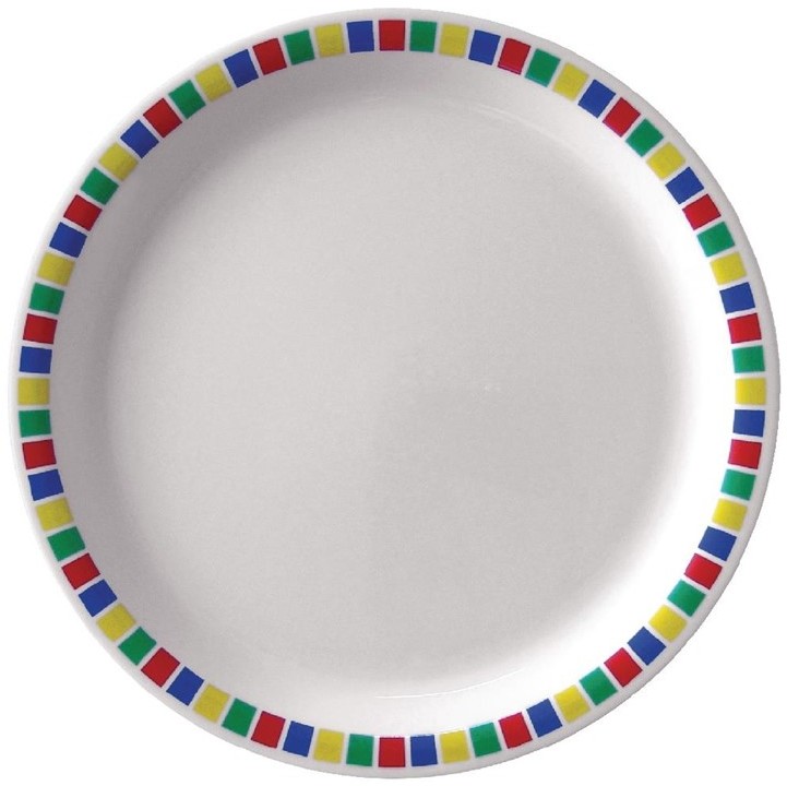  Kristallon Fairground Melamine Side Plates 160mm (Pack of 12) 