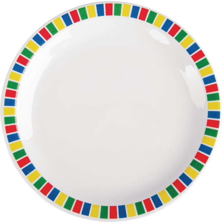  Kristallon Fairground Melamine Side Plates 160mm (Pack of 12) 