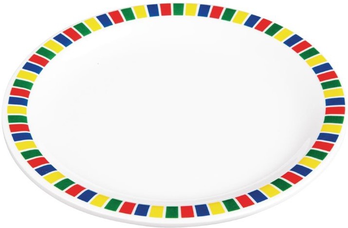  Kristallon Fairground Melamine Side Plates 160mm (Pack of 12) 