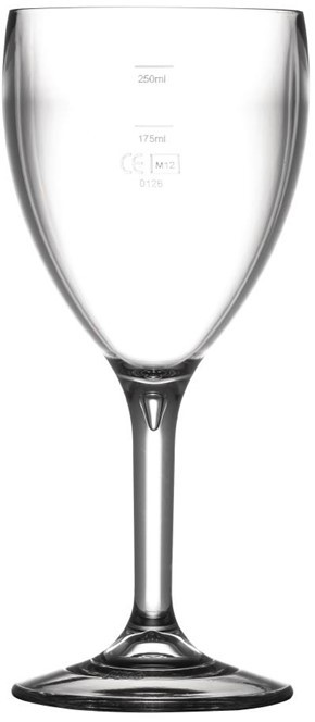  BBP Polycarbonate Wine Glasses 310ml CE Marked at 175ml and 250ml 