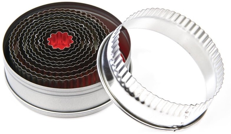  Vogue Round Fluted Pastry Cutter Set (Pack of 11) 