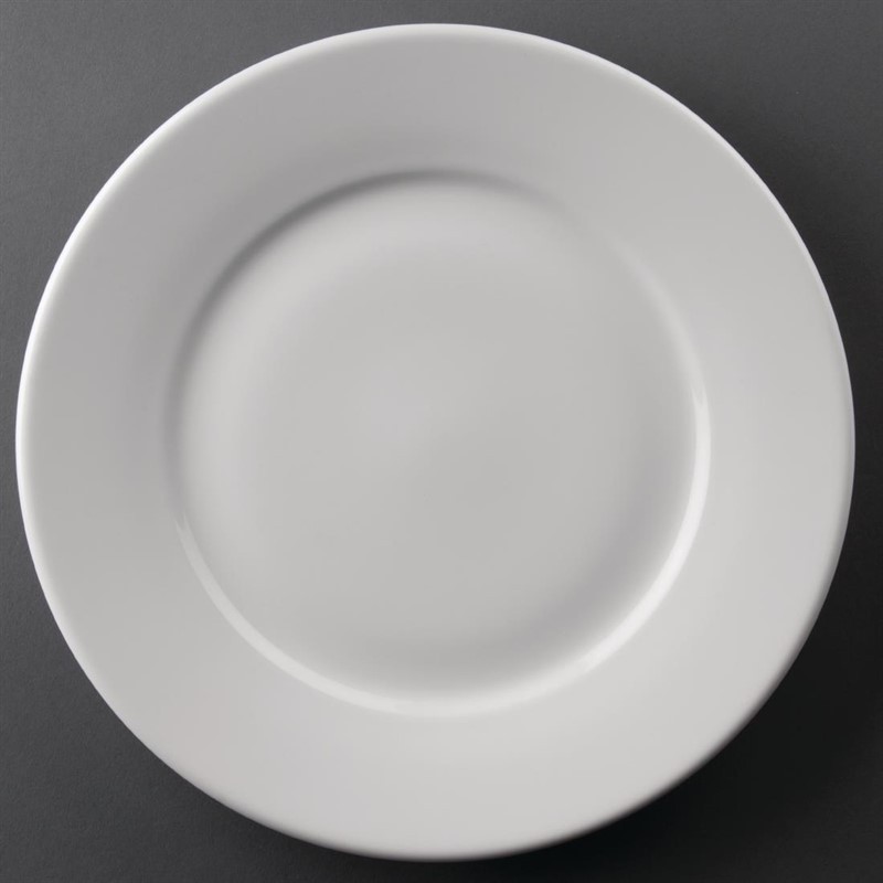  Athena Hotelware Wide Rimmed Plates 254mm (Pack of 12) 