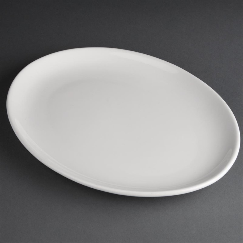  Athena Hotelware Oval Coupe Plates 254 x 197 mm (Pack of 12) 