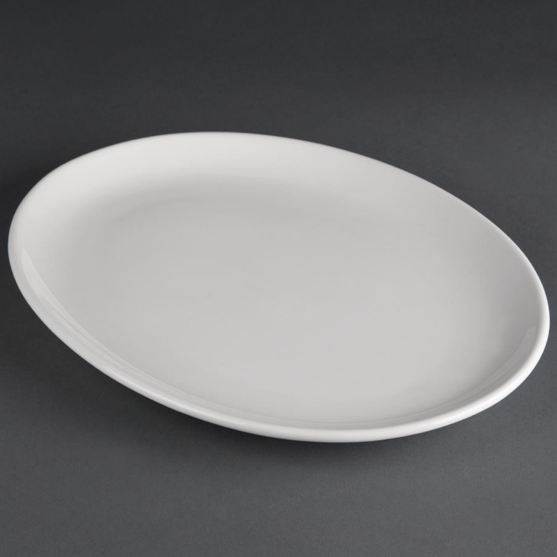  Athena Hotelware Oval Coupe Plates 305 x 241 mm (Pack of 6) 