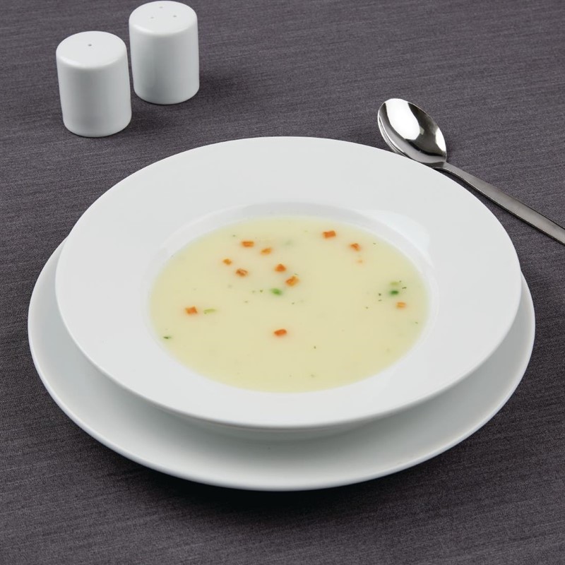  Athena Hotelware Rimmed Soup & Pasta Bowls 228mm 210ml (Pack of 6) 