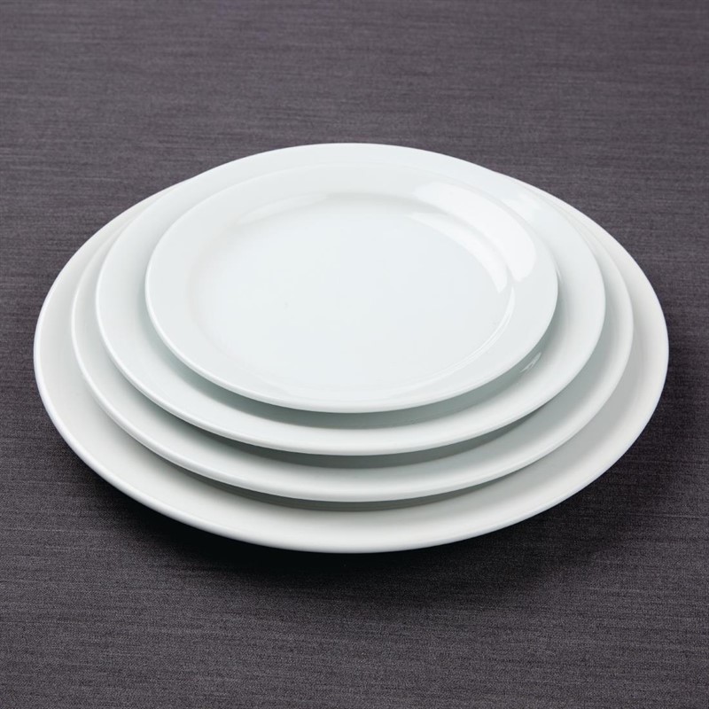  Athena Hotelware Narrow Rimmed Plates 165mm (Pack of 12) 