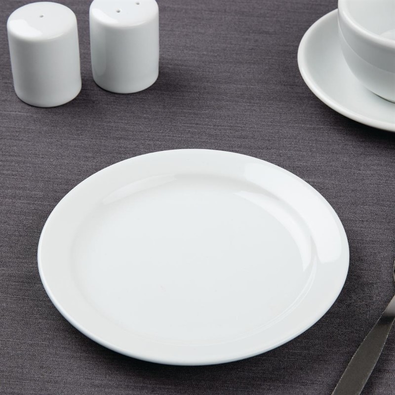  Athena Hotelware Narrow Rimmed Plates 165mm (Pack of 12) 