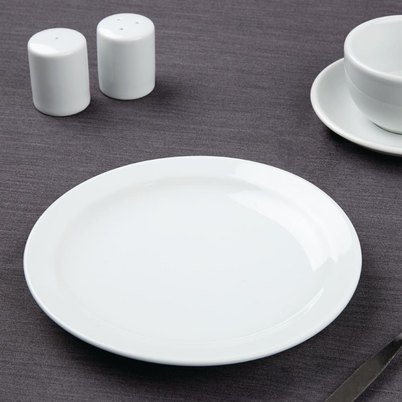  Athena Hotelware Narrow Rimmed Plates 205mm (Pack of 12) 