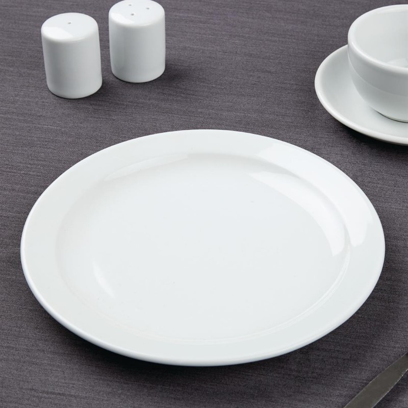  Athena Hotelware Narrow Rimmed Plates 226mm (Pack of 12) 