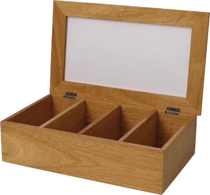  Olympia Hevea Wood Tea Box 