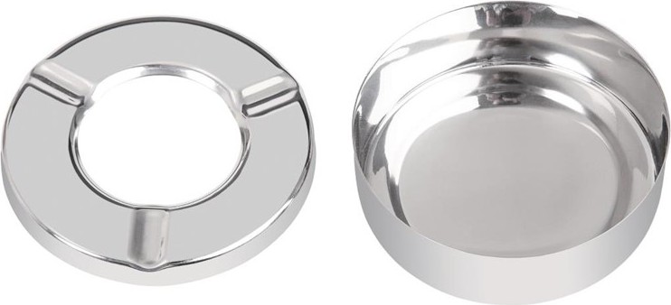  Olympia Stainless Steel Windproof Ashtray 90mm (Pack of 6) 
