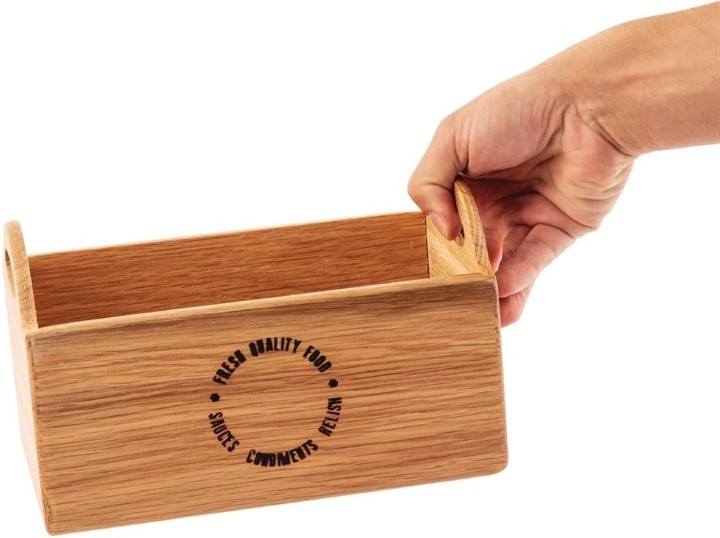  Olympia Oak Printed Table Caddy 230mm 