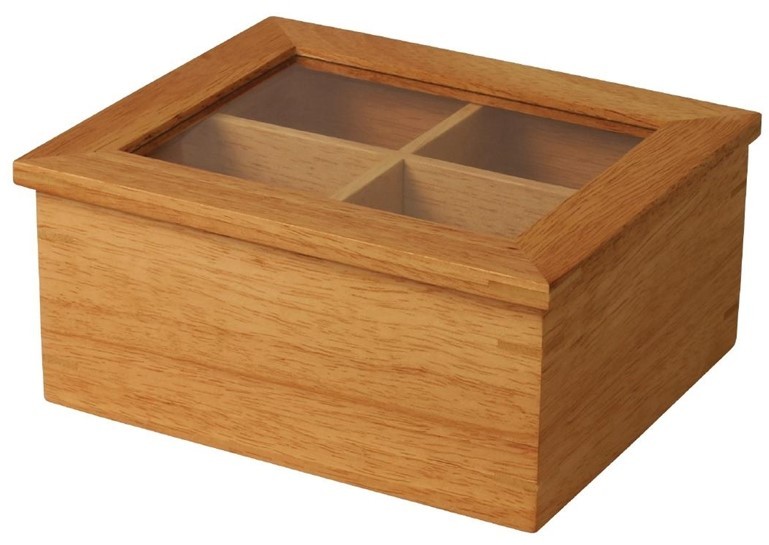  Olympia Mini Hevea Wood Tea Box 