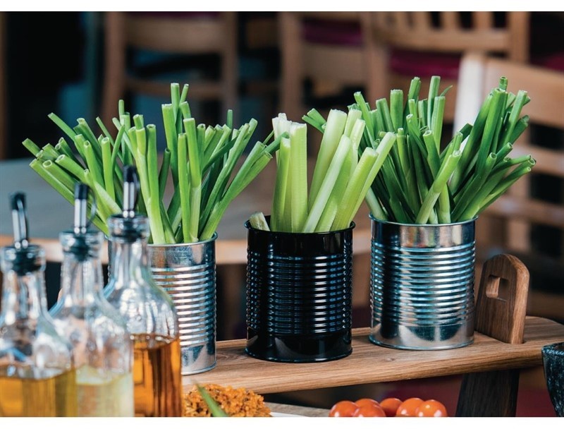  Olympia Galvanised Steel Chip Cup Black 