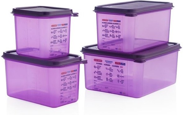  Araven Allergen Polypropylene 1/2 Gastronorm Food Container 10L 