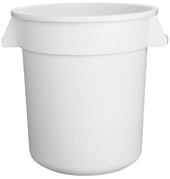  Vogue Polypropylene Round Container Bin White 38Ltr 