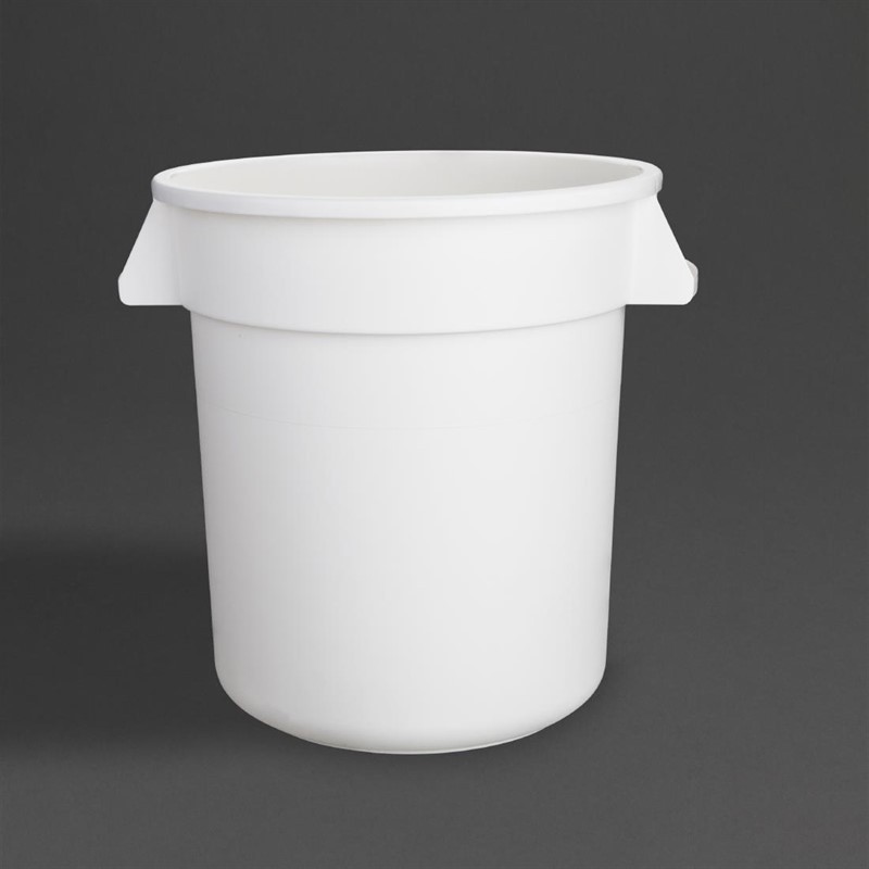  Vogue Polypropylene Round Container Bin White 38Ltr 