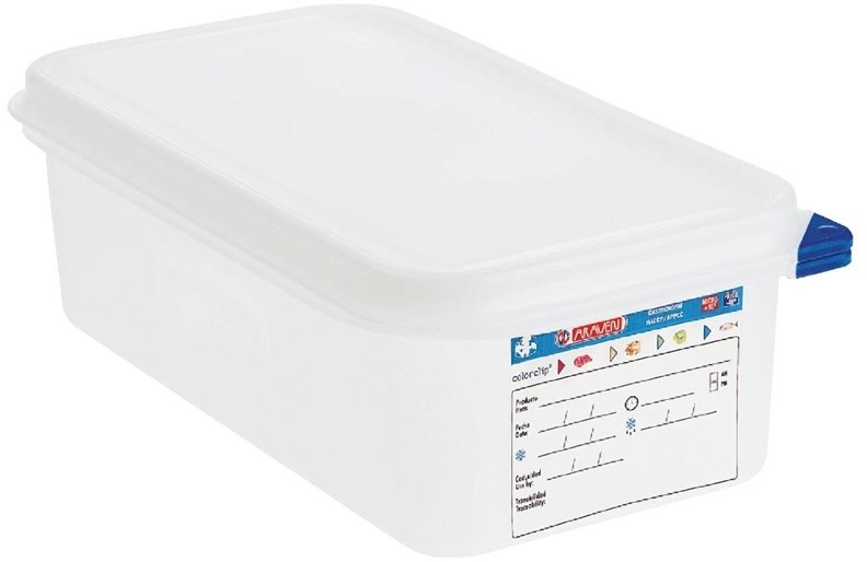  Araven Polypropylene 1/3 Gastronorm Food Container 4Ltr (Pack of 4) 