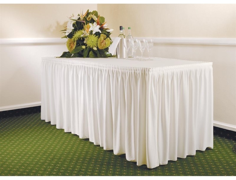  Gastronoble Table Top Cream Cover & Skirting - Pliss&eacute; Style 