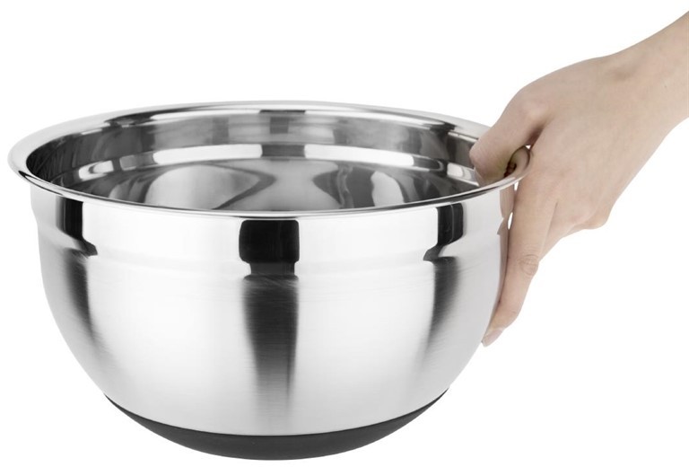  Vogue Stainless Steel Bowl with Silicone Base 5Ltr 