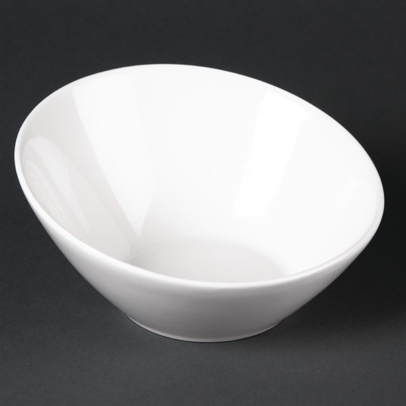  Lumina Fine China Oval Sloping Bowls 148mm (Pack of 6) 