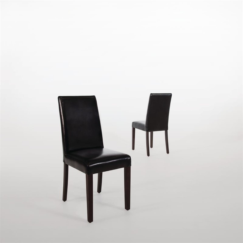  Bolero GF954 - Faux Leather Dining Chair Black (Box 2) 