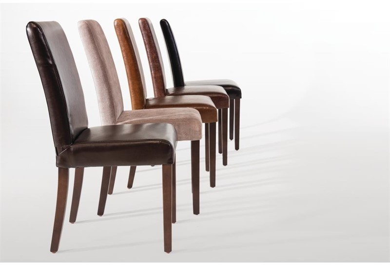  Bolero GF954 - Faux Leather Dining Chair Black (Box 2) 