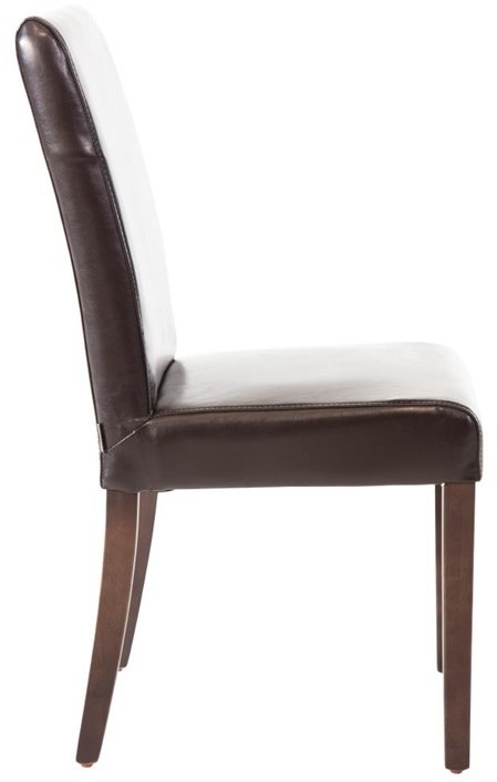  Bolero GF955 - Faux Leather Dining Chair Dark Brown (Box 2) 