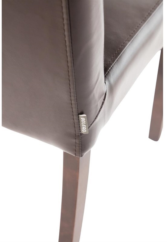  Bolero GF955 - Faux Leather Dining Chair Dark Brown (Box 2) 