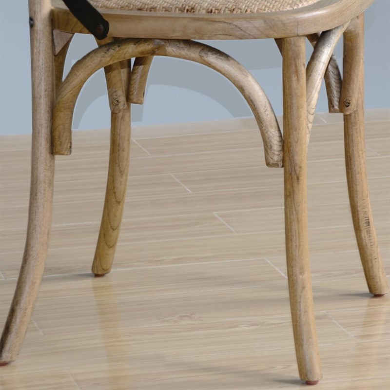  Bolero Natural Bentwood Chairs with Metal Cross Backrest (Pack of 2) 