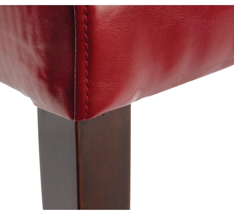  Bolero Faux Leather Dining Chairs Red (Pack of 2) 