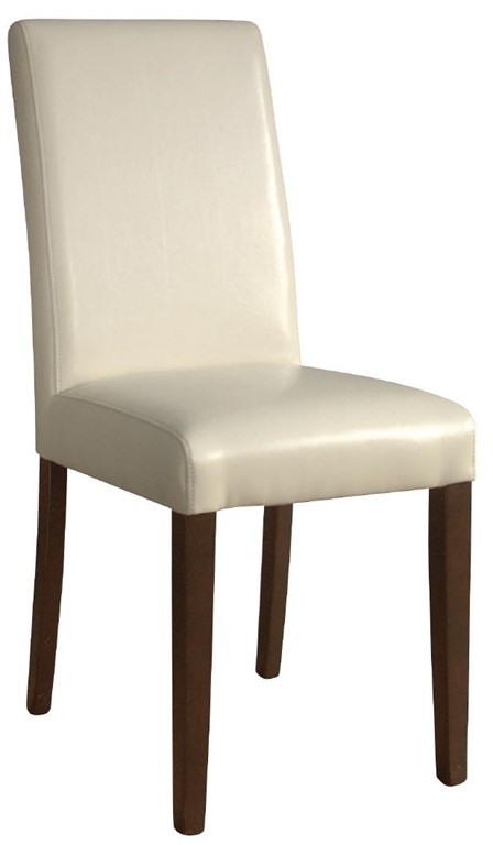  Bolero Faux Leather Dining Chairs Cream (Pack of 2) 