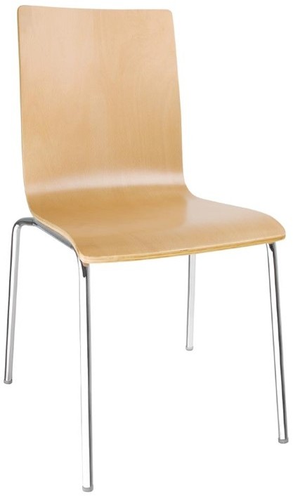  Bolero GR342 - Square Back Sidechair (Natural Finish) (Pack 4) 
