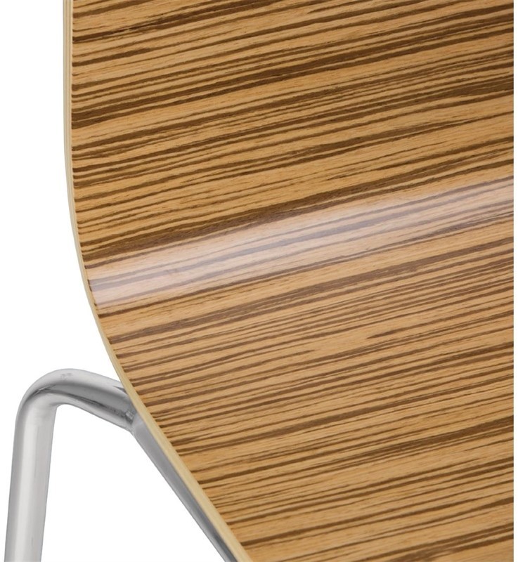  Bolero Square Back Side Chair Zebrano (Pack of 4) 