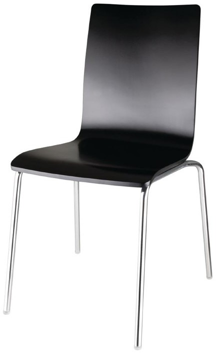  Bolero Black Square Back Side Chair (Pack of 4) 