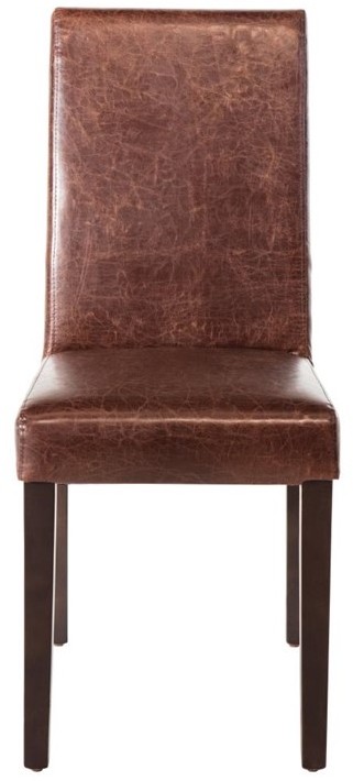  Bolero Faux Leather Dining Chair Antique Brown (Pack of 2) 