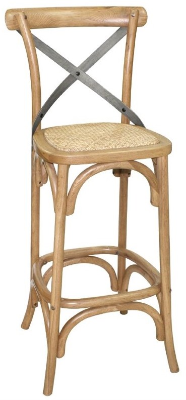  Bolero Wooden Barstool with Backrest 