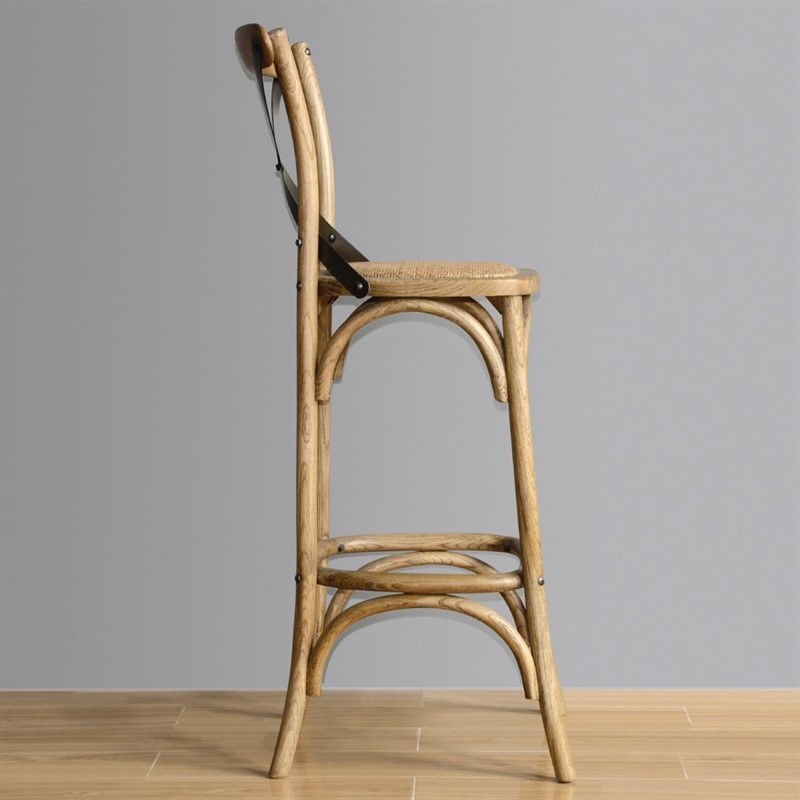  Bolero Wooden Barstool with Backrest 