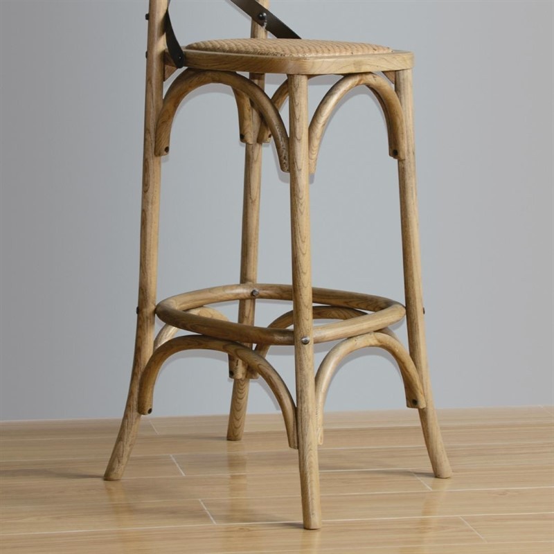  Bolero Wooden Barstool with Backrest 