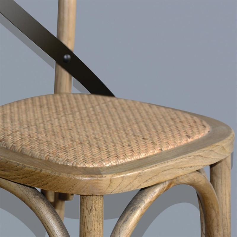  Bolero Wooden Barstool with Backrest 