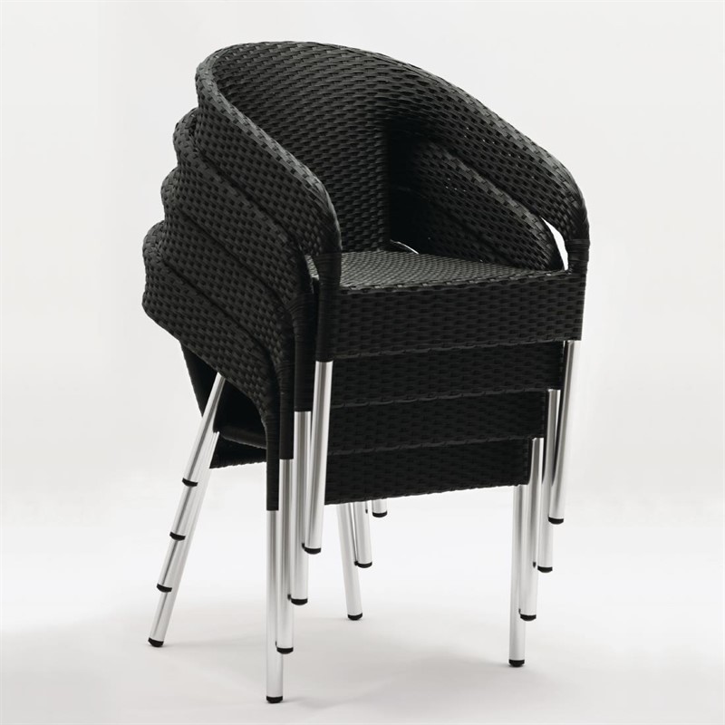  Bolero CG223 - Wicker Wraparound Bistro Chair (Pack 4) 