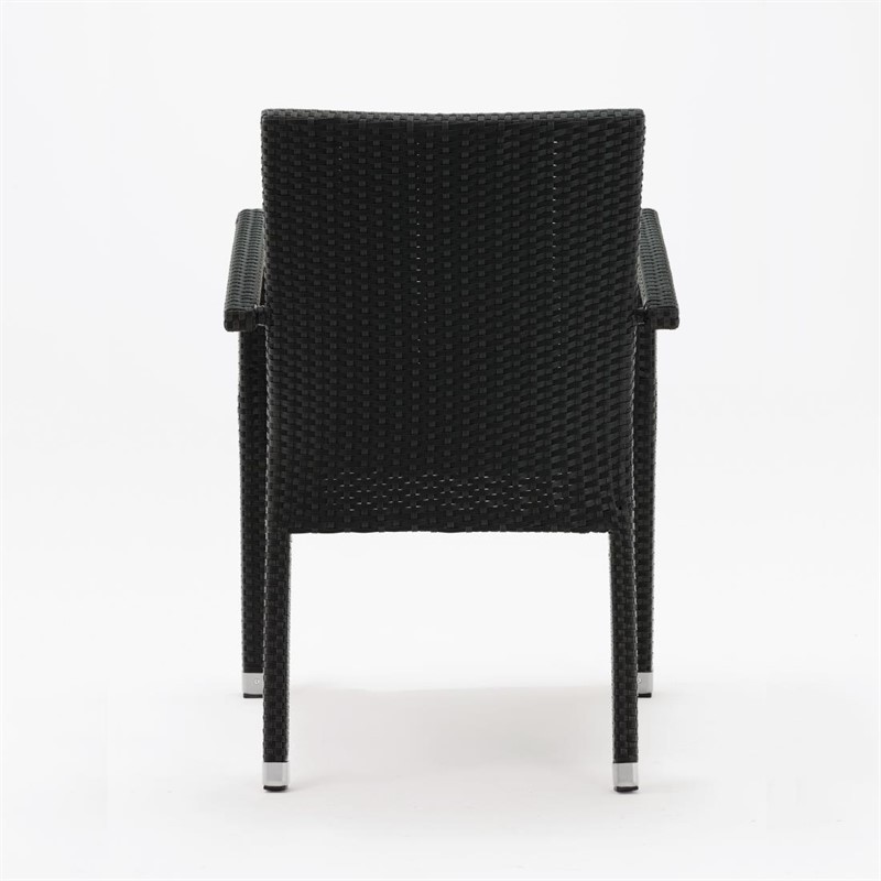  Bolero DL477 - Wicker Armchair Charcoal (Pack 4) 