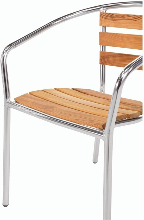  Bolero U421 - Armchair Alu. & Ash - 570Wx560Dx760mmH (Pack 4) 