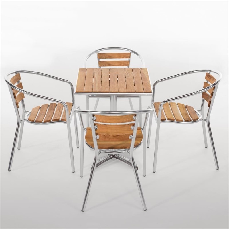  Bolero U421 - Armchair Alu. & Ash - 570Wx560Dx760mmH (Pack 4) 