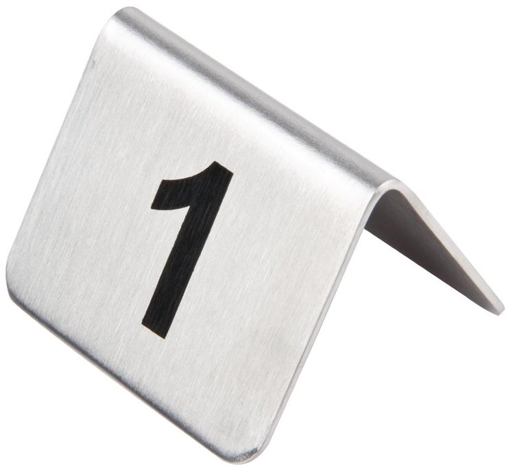  Olympia Stainless Steel Table Numbers 1-10 (Pack of 10) 