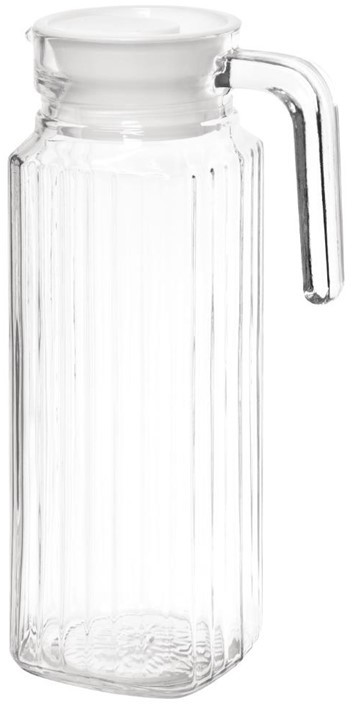  Olympia Ribbed Glass Jugs 1Ltr (Pack of 6) 