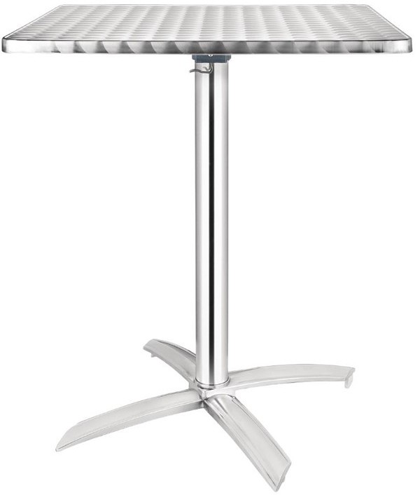  Bolero Square Stainless Steel Flip Top Table 600mm (Single) 