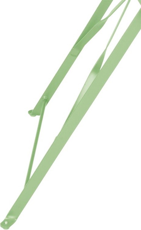  Bolero Round Pavement Style Steel Folding Table Light Green 595mm 