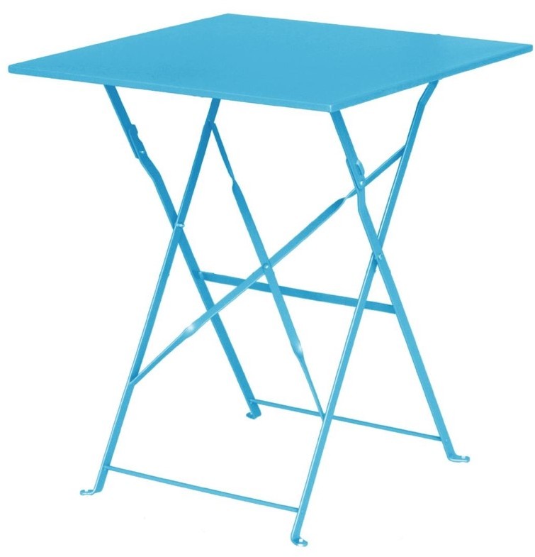  Bolero Seaside Blue Pavement Style Steel Table Square 600mm 